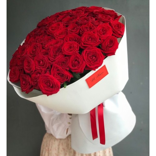 Купить на заказ Букет из 51 красной розы с доставкой в Степняке