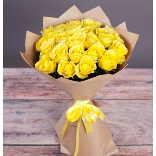 Купить на заказ Букет из 11 желтых роз с доставкой в Степняке