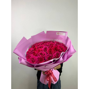 Bouquet of 35 pink roses
