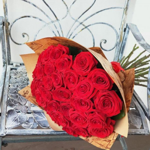 Купить на заказ Букет из 31 красной розы с доставкой в Степняке